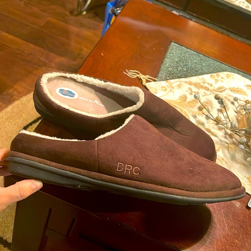 Dr. Comfort Brown Slip On Lounge Shoes Mens Size 12 - Picture 5 of 11